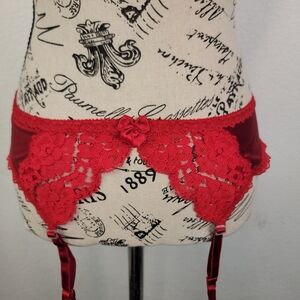 Victoria's Secret Lace Garter Red Small Women's Fairy Coquette